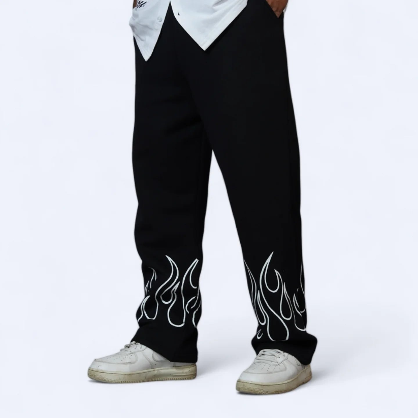 Fire baggy trackpant - streetwear style by trendown.in