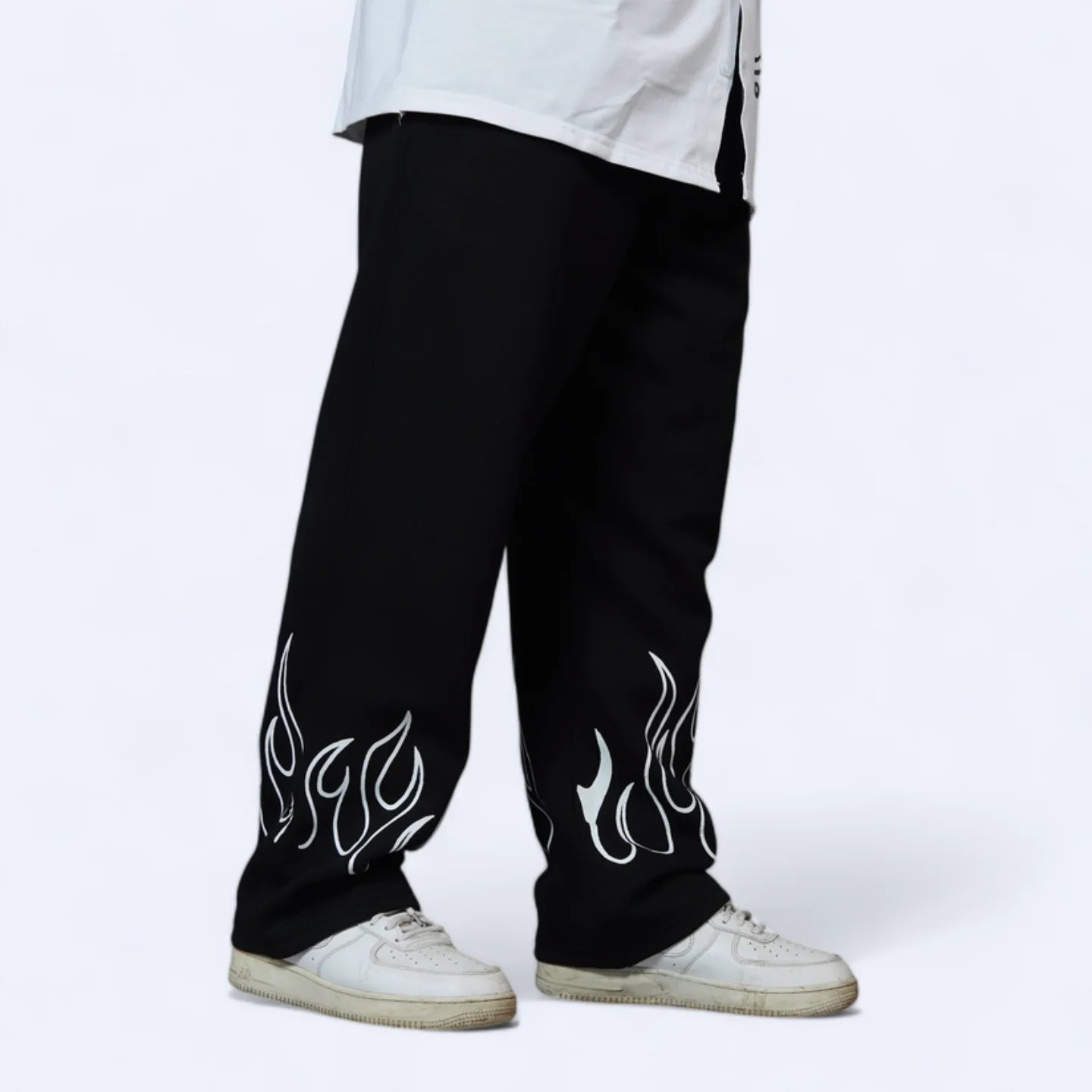 Fire baggy trackpant - streetwear style by trendown.in